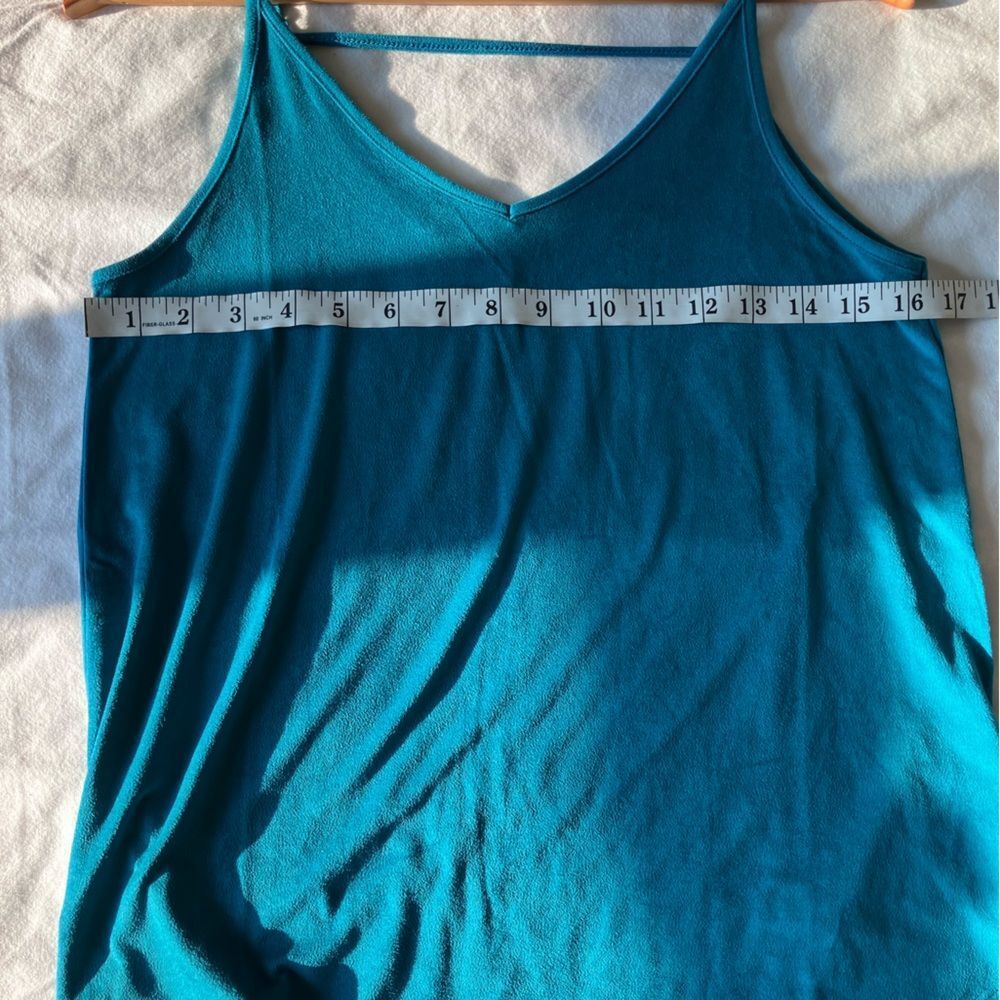 SHYANNE Jewel Blue Faux Suede Asymmetric Tank Size Size S - Picture 6 of 8